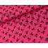 Kép 3/4 - Pamutvászon (festett) – Fekete halálfejes mintával, pink alapon