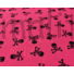 Kép 4/4 - Pamutvászon (festett) – Fekete halálfejes mintával, pink alapon