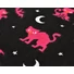 Kép 4/4 - Pamutvászon – Fekete alapon pink cica és denevér mintával
