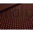 Kép 3/4 - Pamutvászon – Fekete alapon piros pöttyös mintával, 6mm