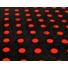 Kép 4/4 - Pamutvászon – Fekete alapon piros pöttyös mintával, 6mm