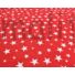 Kép 5/5 - Pamutvászon – Piros alapon különböző méretű fehér csillag mintával