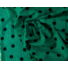 Kép 4/5 - Krepp – Zöld alapon fekete pöttyös mintával