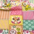 Kép 1/4 - Pamutvászon – Patchwork alapon színes állatos mintával