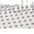 Kép 4/4 - Pamutvászon –  Fehér alapon bézs pöttyös mintával, 6mm