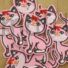 Kép 1/3 - Vasalható ruhamatrica – Rózsaszín cica