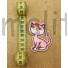 Kép 2/3 - Vasalható ruhamatrica – Rózsaszín cica
