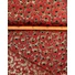 Kép 2/5 - Jacquard szövet – Margaréta virág mintával, arany-piros