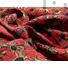 Kép 4/5 - Jacquard szövet – Margaréta virág mintával, arany-piros