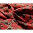 Kép 4/5 - Jacquard szövet – Margaréta virág mintával, arany-piros