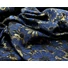 Kép 4/5 - Jacquard szövet – Margaréta virág mintával, arany-kék