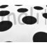 Kép 6/6 - Viszkóz selyem – Fehér alapon fekete nagy pöttyös mintával