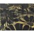 Kép 6/6 - Jacquard szövet – Margaréta virág mintával, arany-fekete