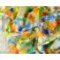 Kép 5/6 - Viszkóz selyem – Kék és sárga színű virágos mintával, DigitalPrint