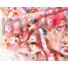 Kép 5/6 - Viszkóz selyem – Korallos alapon fehér virág mintával, DigitalPrint