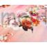 Kép 6/6 - Viszkóz selyem – Korallos alapon fehér virág mintával, DigitalPrint