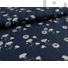 Kép 3/4 - Viszkóz selyem – Kék alapon fehér virág mintával