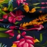 Kép 1/4 - Viszkóz selyem – Sötétk alapon bordűrös virág mintával