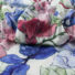 Kép 1/4 - Selyem – Super soft mályva és kék nagy virágos mintával