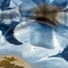 Kép 1/4 - Szatén selyem – Festményszerű nagy virág  mintával