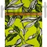 Kép 2/4 - Szatén selyem – Kivzöld alapon leveles mintával