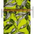 Kép 2/4 - Szatén selyem – Kivzöld alapon leveles mintával