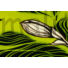 Kép 4/4 - Szatén selyem – Kivzöld alapon leveles mintával