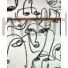 Kép 2/8 - Futter – Kézzel rajzolt fekete arc mintával, bolyhos