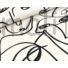 Kép 3/8 - Futter – Kézzel rajzolt fekete arc mintával, bolyhos