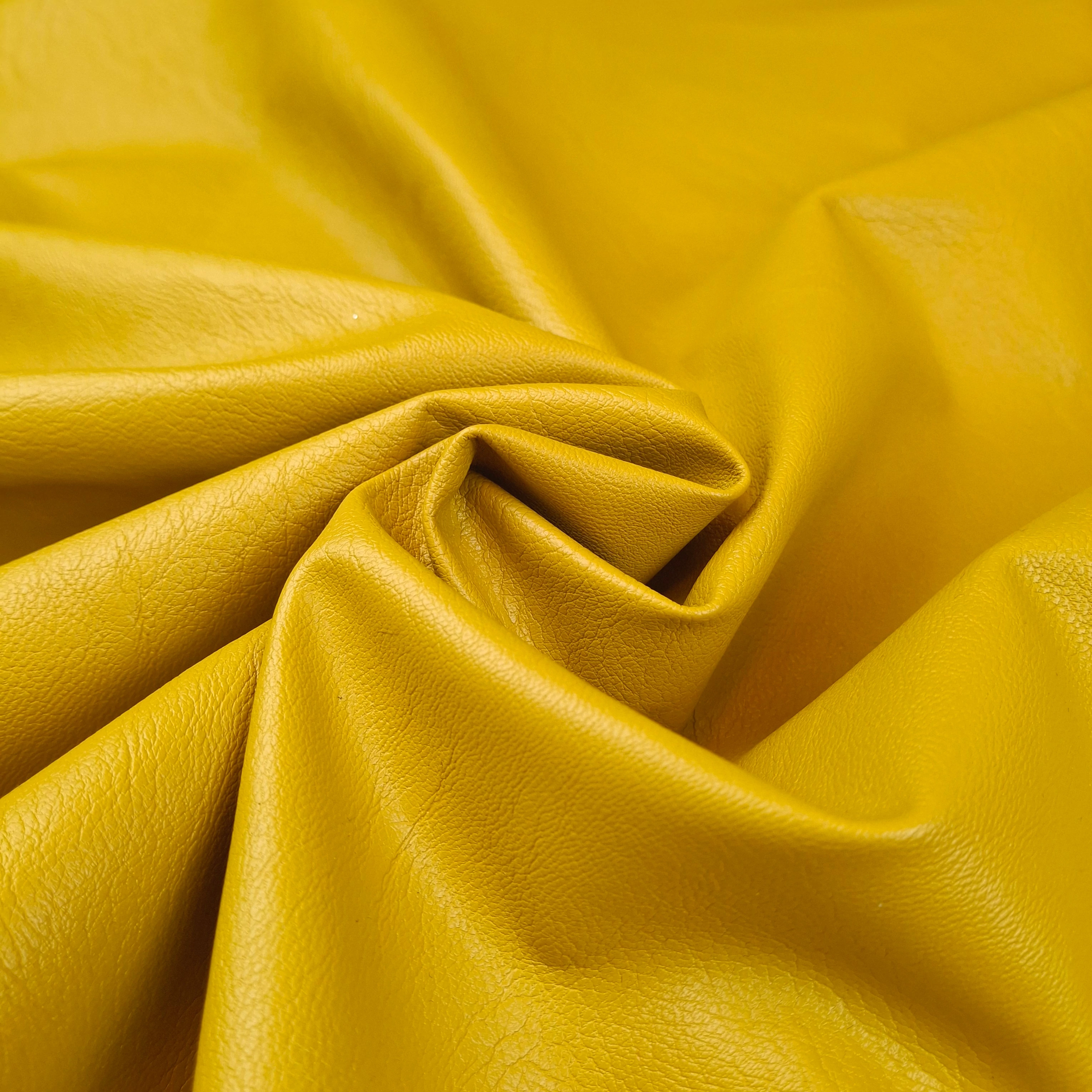 Műbőr - Mustársárga színben