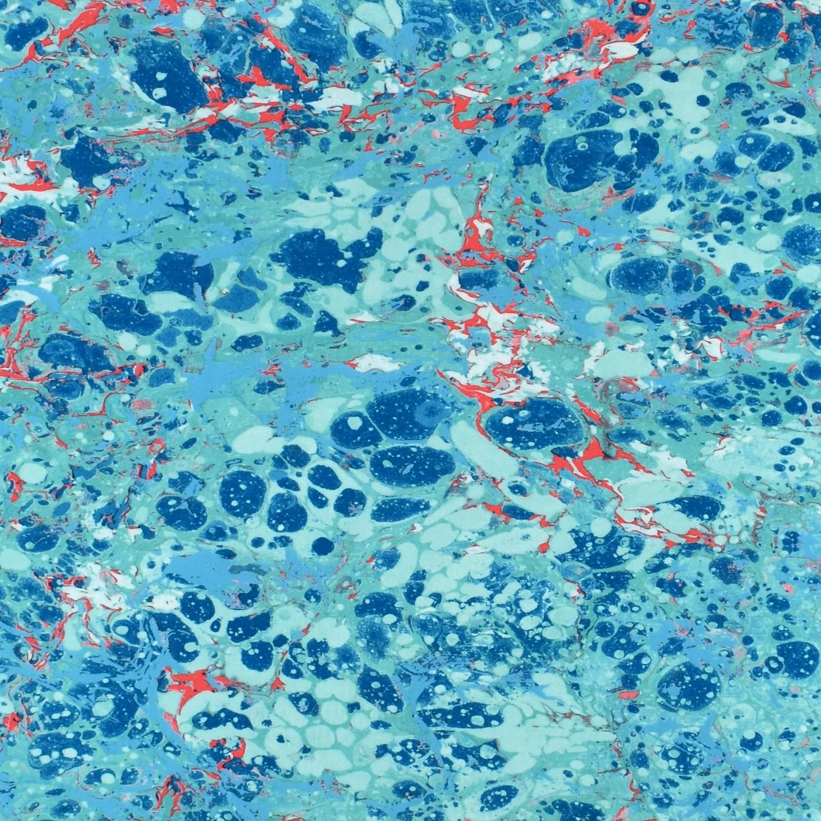 Jég jersey – Türkizkék és narancs márványos mintával