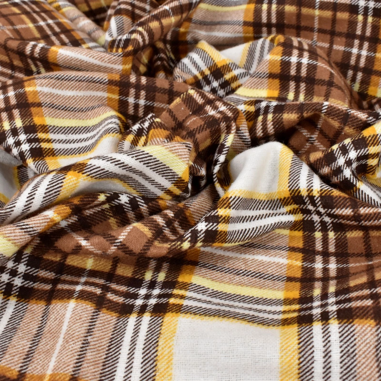 Flanel – Skótkockás mintával, barna árnyalatban