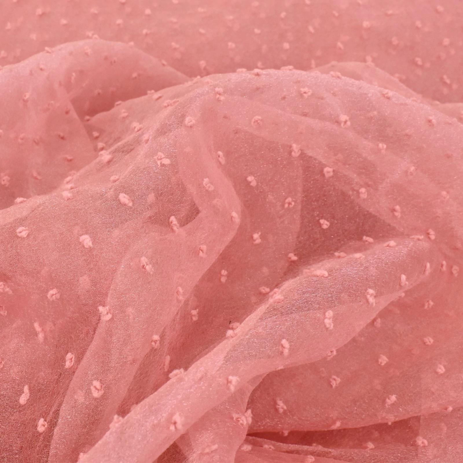 Organza – Domború pöttyös mintával, mályva