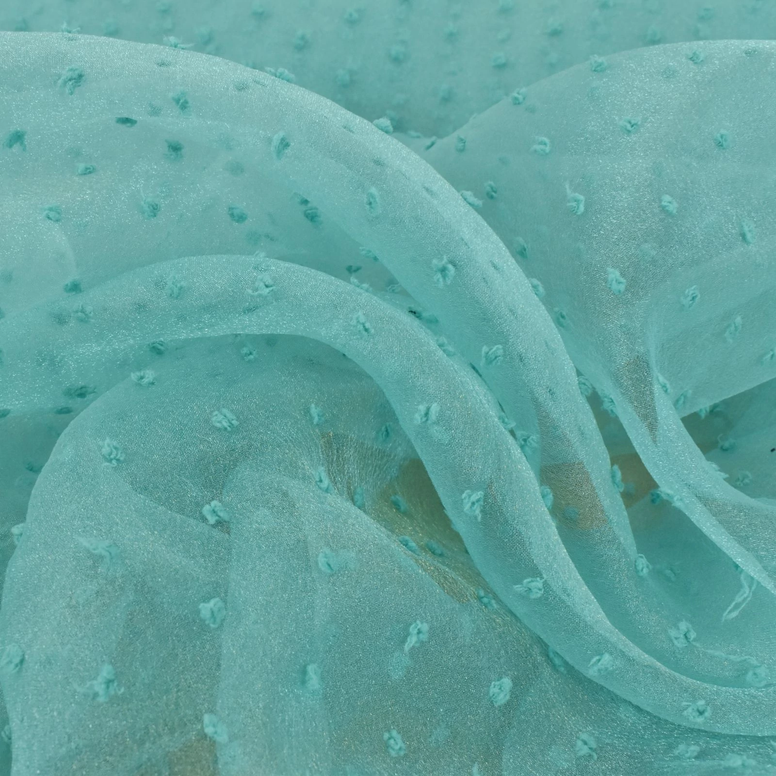 Organza – Domború pöttyös mintával, menta